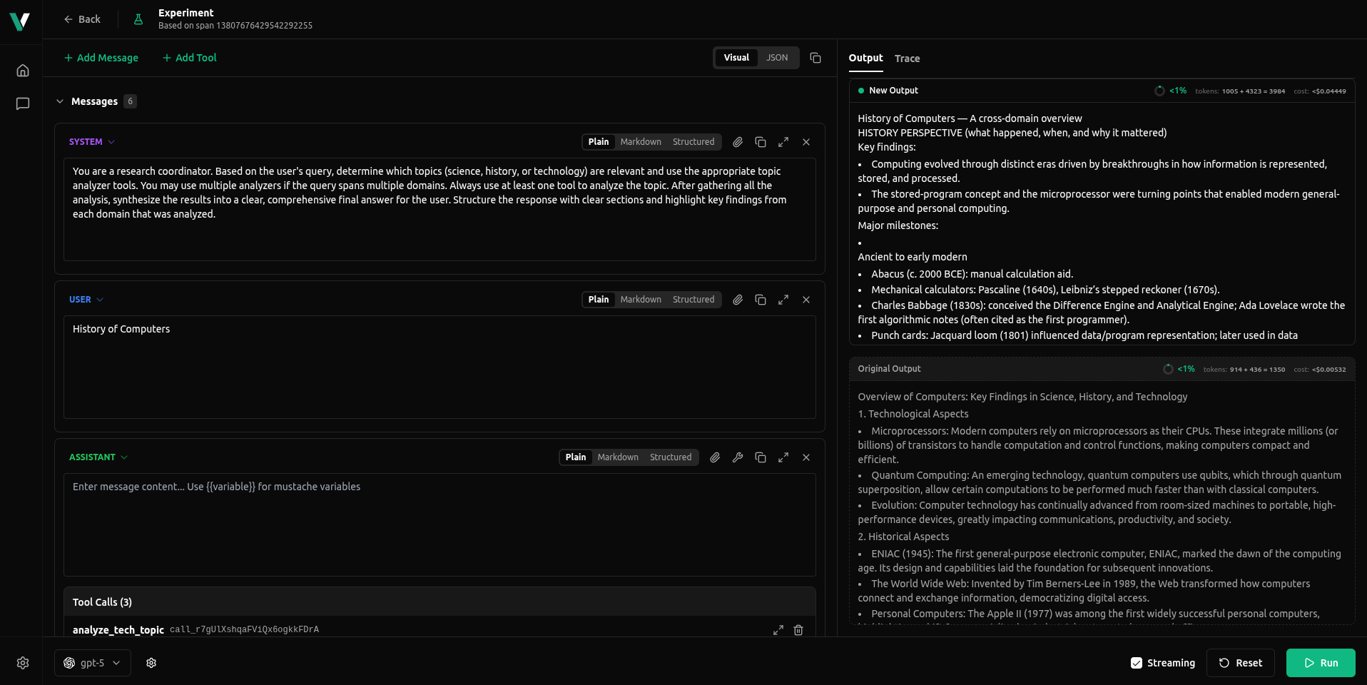 Experimenting with visual editor